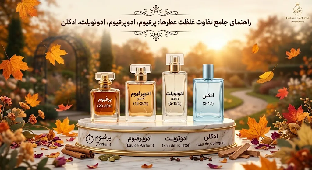 تفاوت پرفیوم ادوپرفیوم ادوتویلت و ادکلن